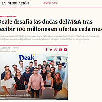 Deale desafa las dudas del M&A tras recibir 100 millones en ofertas cada mes